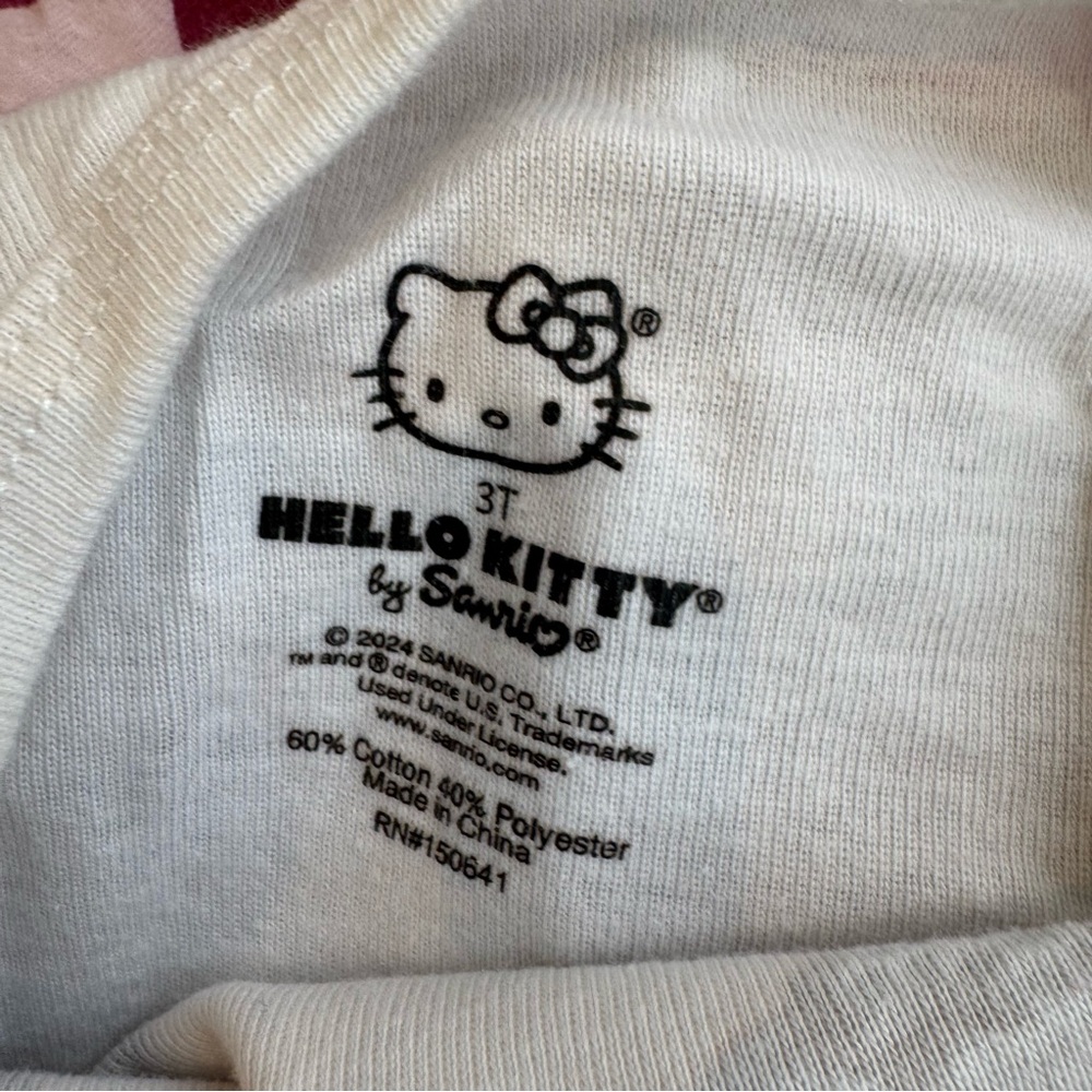 4/$20 Hello Kitty Heart Set for Kids - White and Pink Sz 3T in PLAY condition - Picture 5 of 7